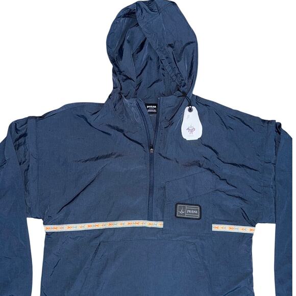 NWT prAna Connector Unisex Hooded Blue Convertible Jacket/Vest 90's Style - Picture 2 of 6